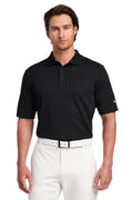 Black Nike 267020 Dri-FIT Classic Polo, front view before custom embroidery