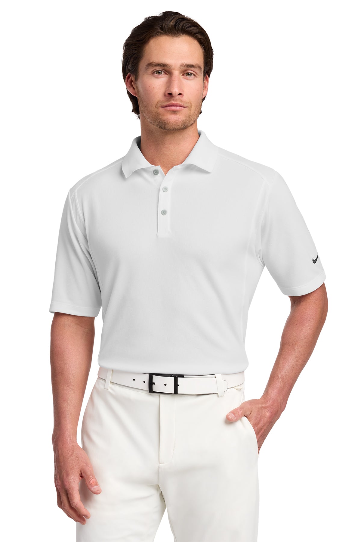White Nike Dri-FIT Classic Polo for custom embroidery