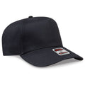 Black Otto 31-069 five-panel snapback cap, blank before custom embroidery