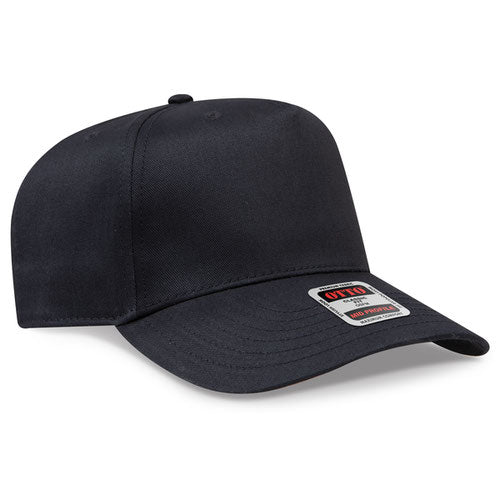 Black Otto 31-069 five-panel snapback cap, blank before custom embroidery