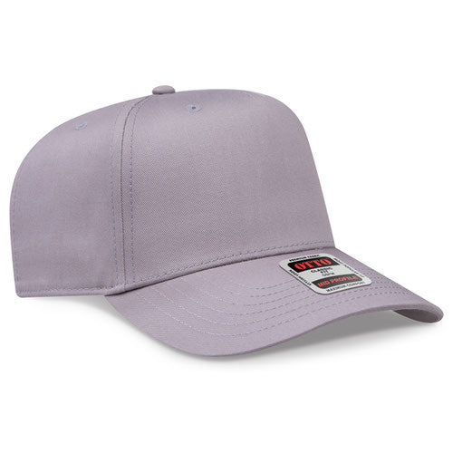 Gray Otto 31-069 five-panel snapback cap, blank before custom embroidery