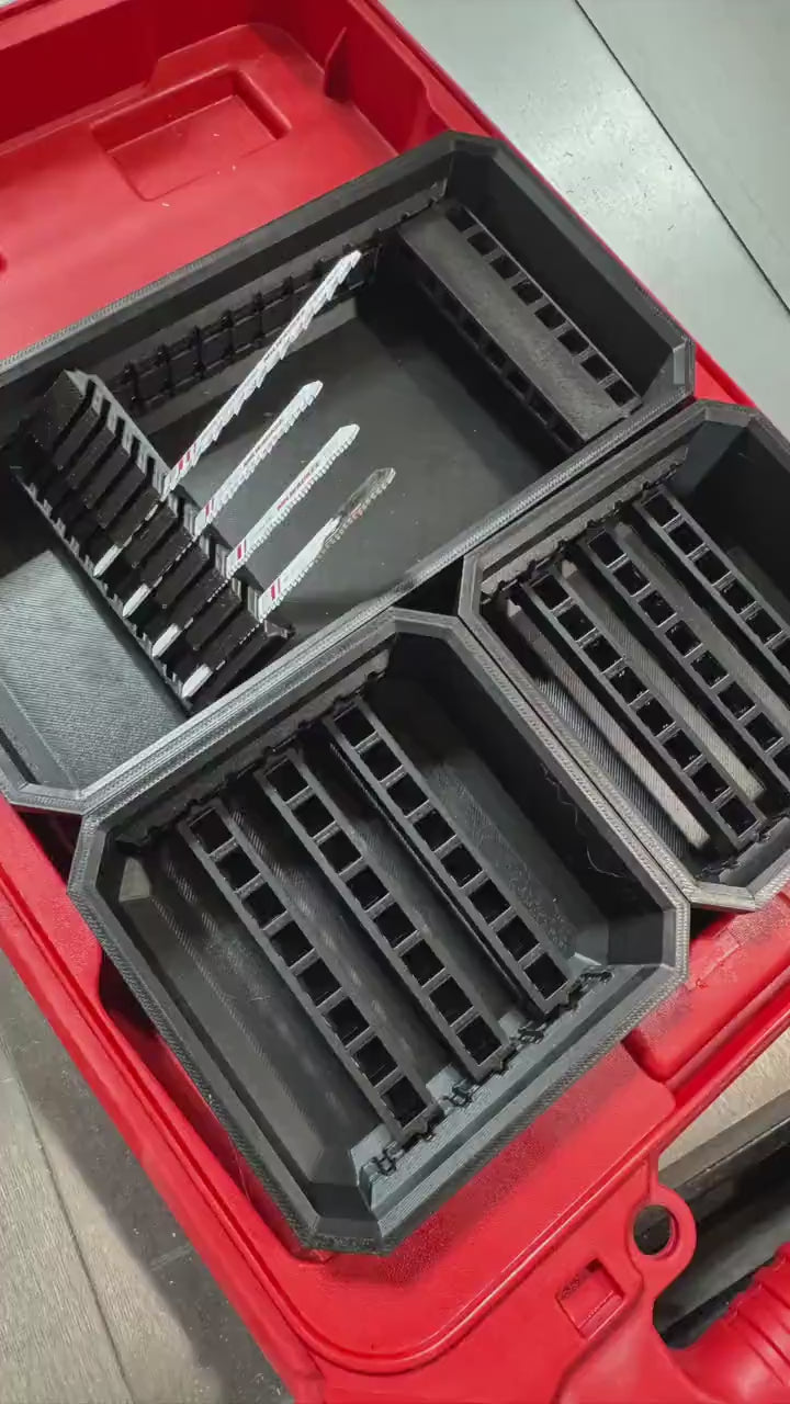 3D Printed Bit Bins for Milwaukee PACKOUT Organizer: Compact Tool Storage Inserts