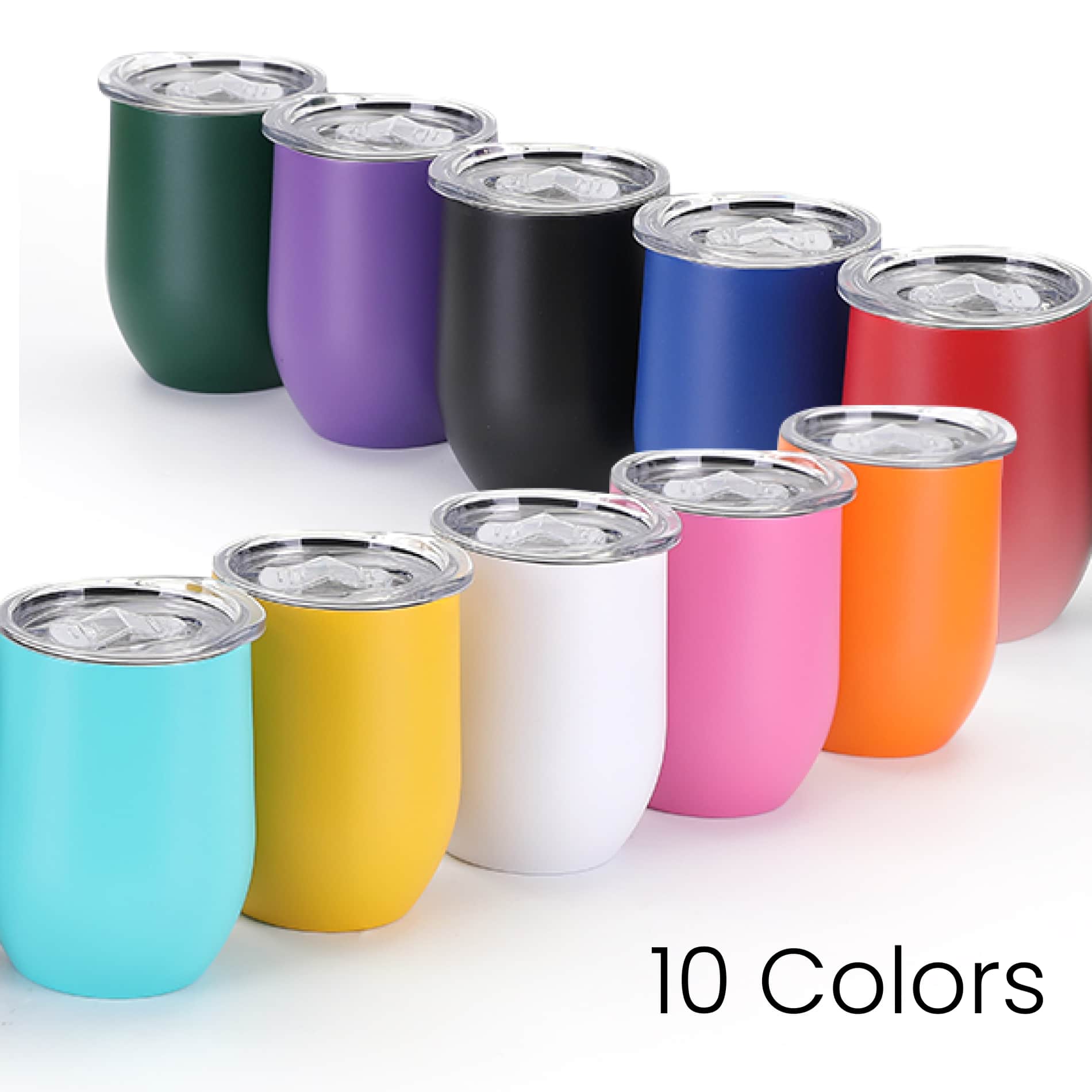Personalized 12 oz Wine Tumbler | Laser Engraved Stemless Cup